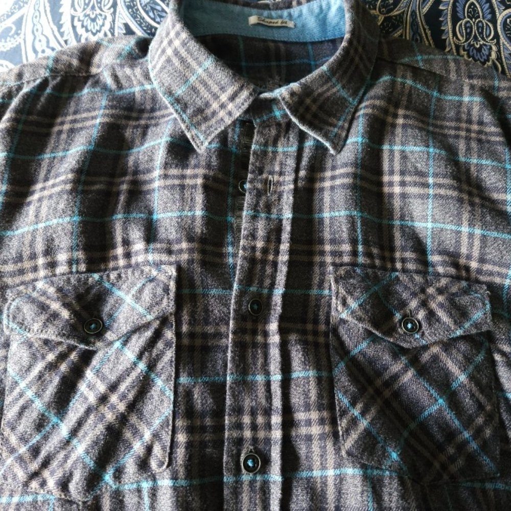 Bugatchi Flannel Plaid Shirt
